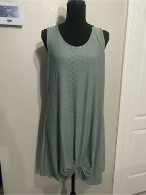 Pale Blue Sleeveless Knit Swing Dress